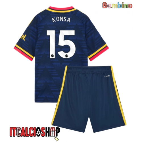 Arsenal Ezri Konsa #15 Seconda Maglia Bambino 2026-27 Manica Corta (+ Pantaloni corti)